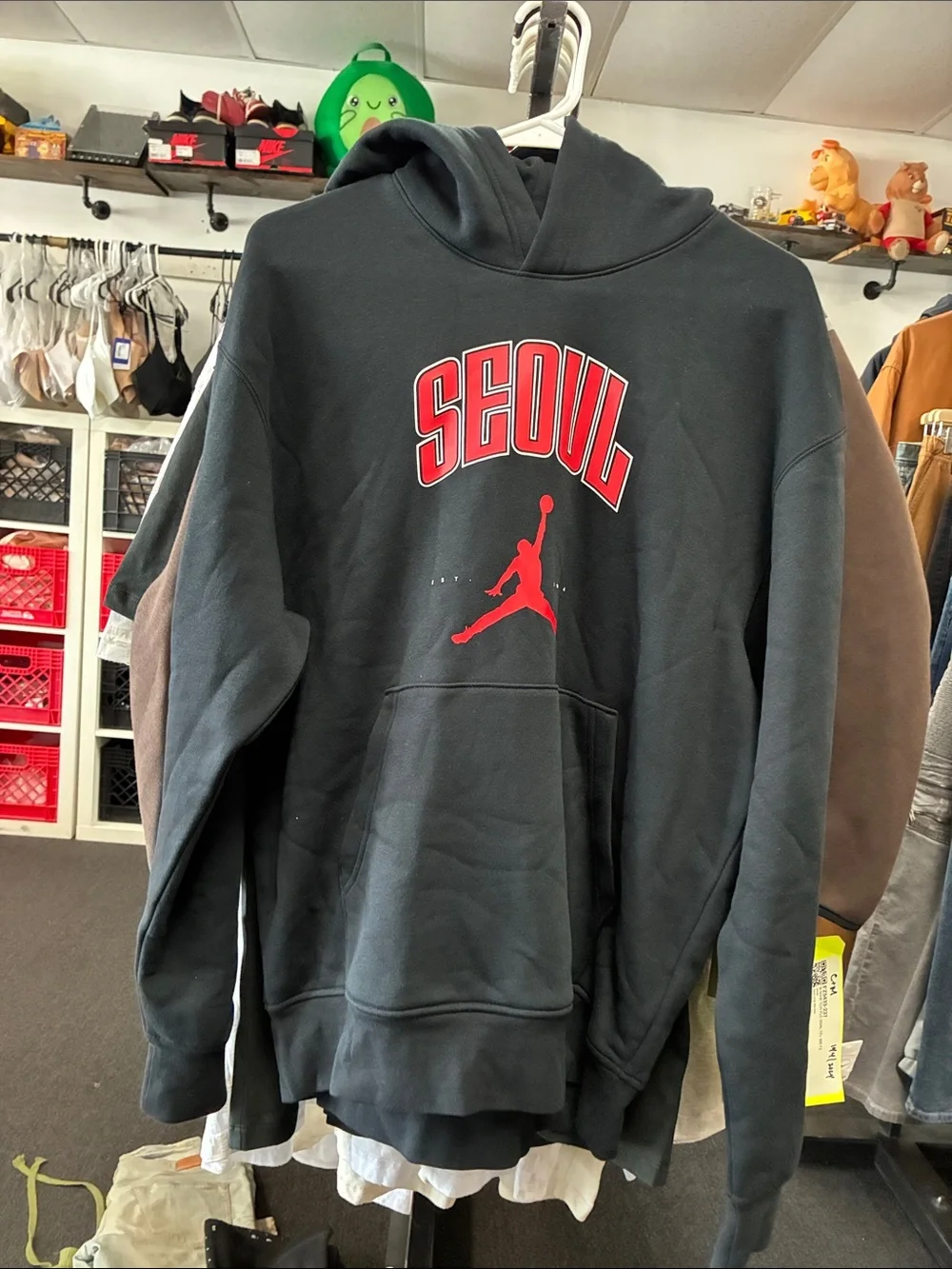 Nike Air Jordan Fleece Hoodi Hq0428-010 Bnwt Only Korea Seoul Edtition Xl SZ Med